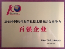 z6com尊龙科技荣获“2018中国软件和信息技术服务综合竞争力百强企业”荣誉